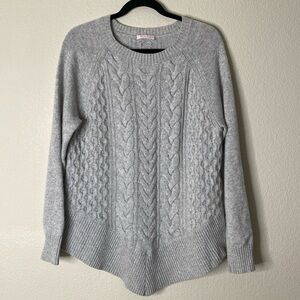 FTC cashmere cable knit sweater women’s medium grey EUC